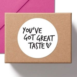 You’ve Got Great Taste White Gloss Round Stickers